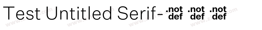 Test Untitled Serif字体转换